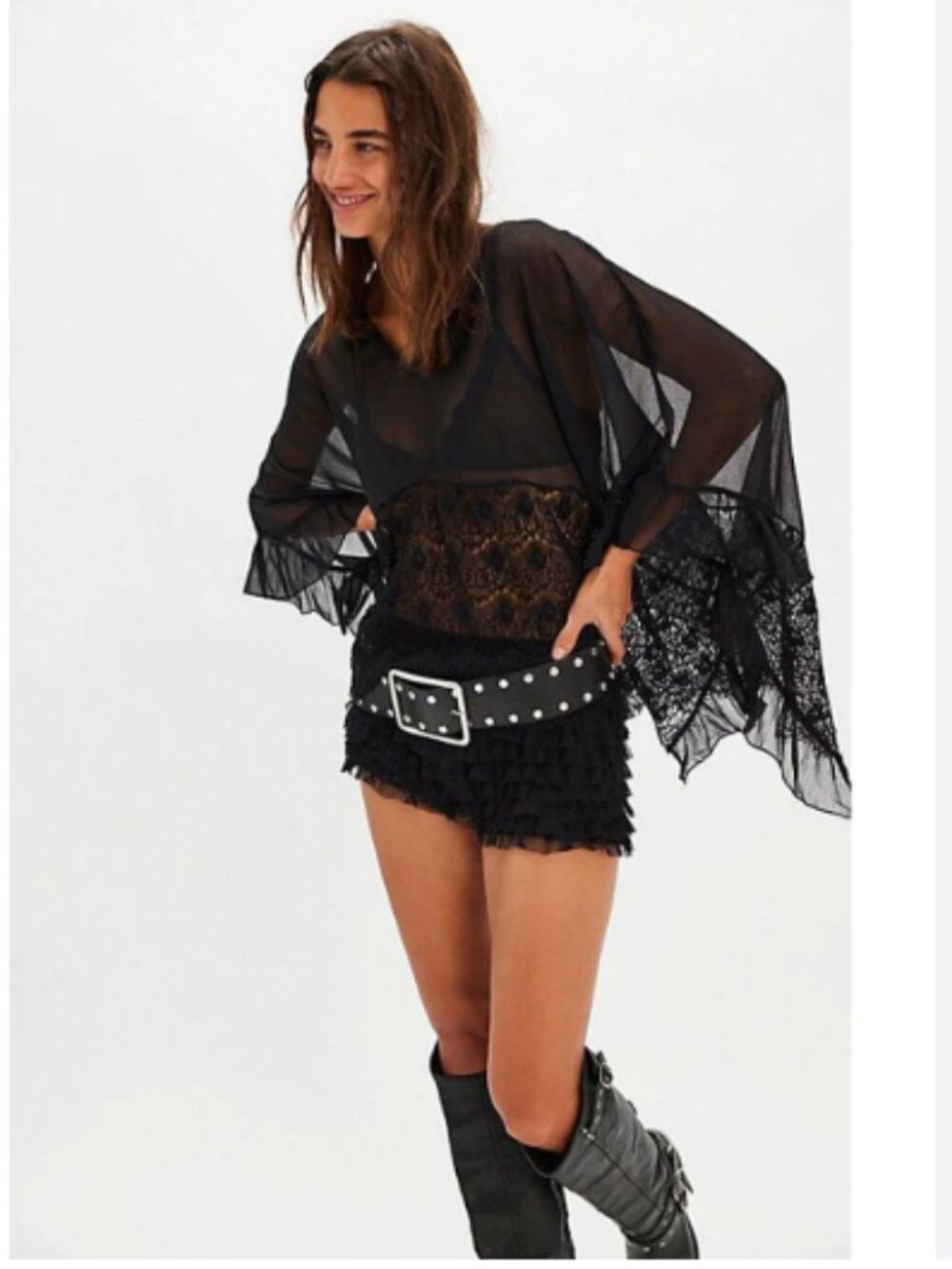 Free People Dance With Me Sheer Poncho - Poshmark